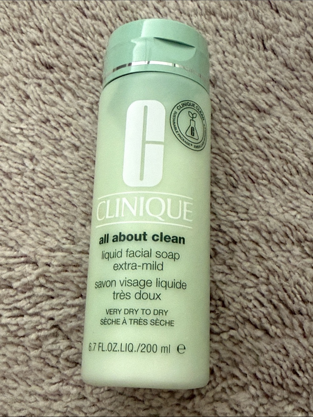 Clinique Mint Green All About Clean Liquid Facial Soap - Extra-Mild